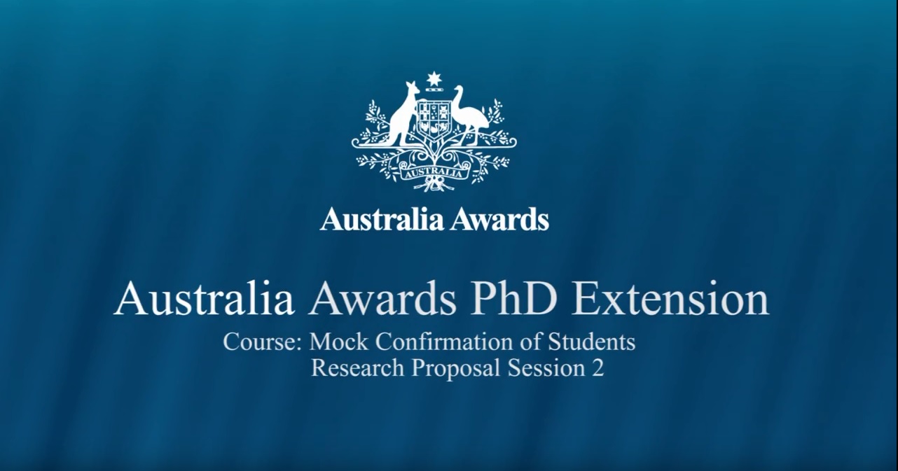 Australia Awards - Indonesia, PhD Extension Session 2
